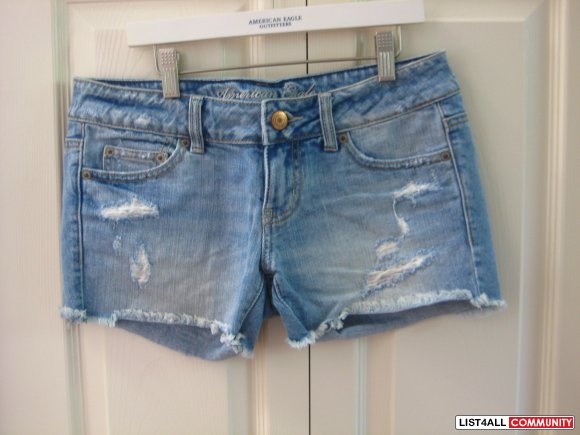 American Eagle Ripped Jean Shorts