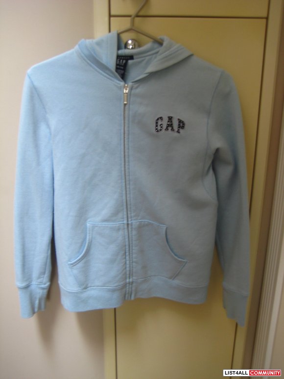 The Gap Light Blue Hoodie Zip Up (Stretch)