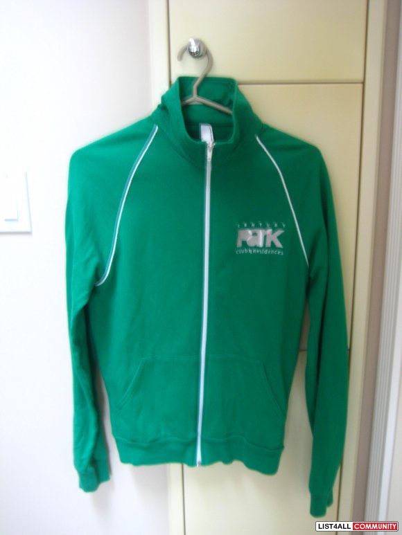 American Apparel Green Zip Up