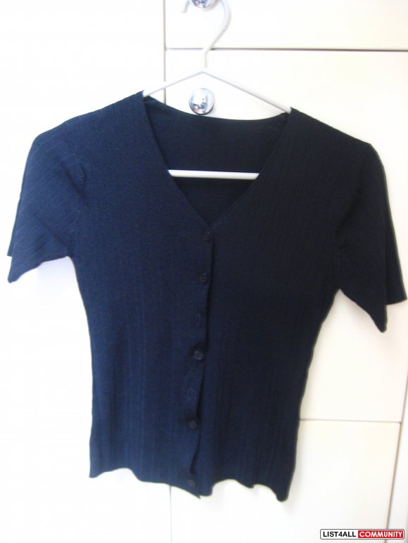 Brand New Black Short Sleeve Cardigan