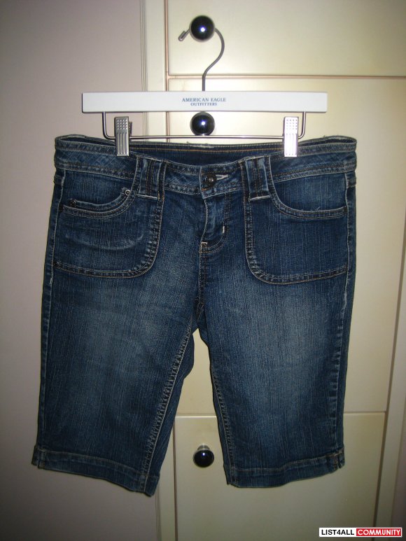 Jean Knee Length Shorts