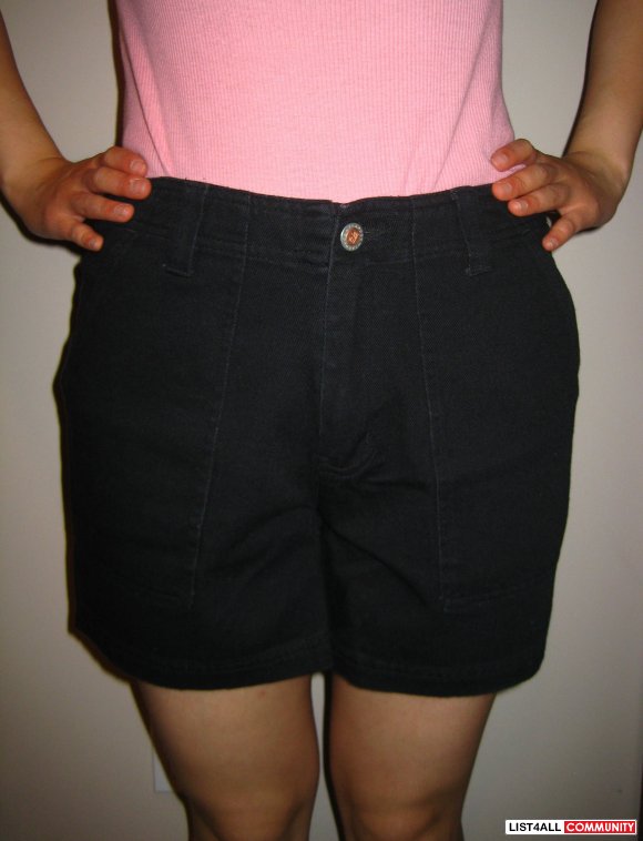 Black Jean Shorts