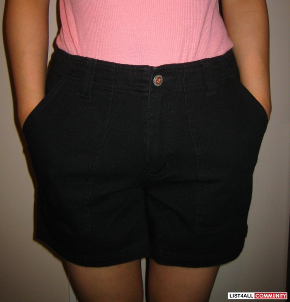 Black Jean Shorts