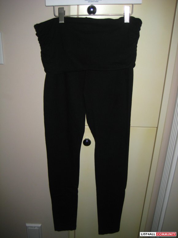 Black Leggings w/ fold over design
