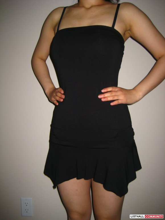 Garage Black Tube Top Dress