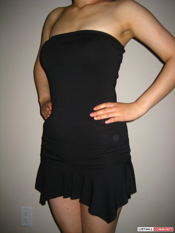 Garage Black Tube Top Dress