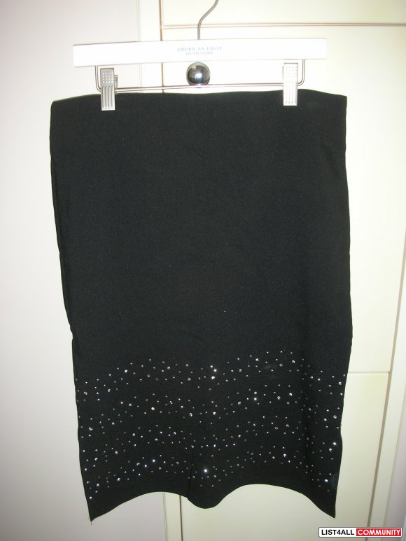 Long Black Skirt w/ Sparkle Design