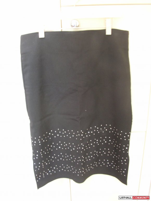 Long Black Skirt w/ Sparkle Design