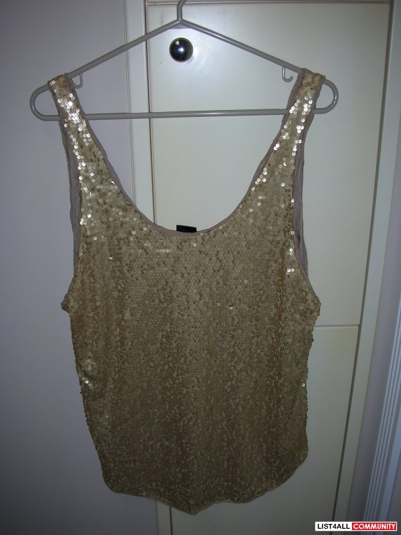 Brand New Talula Gold sparkle Tank Top