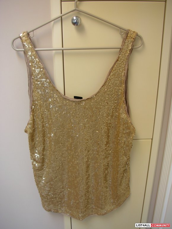 Brand New Talula Gold sparkle Tank Top