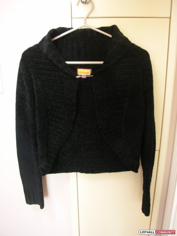 Brand New Black Cardigan w/ Pin Design