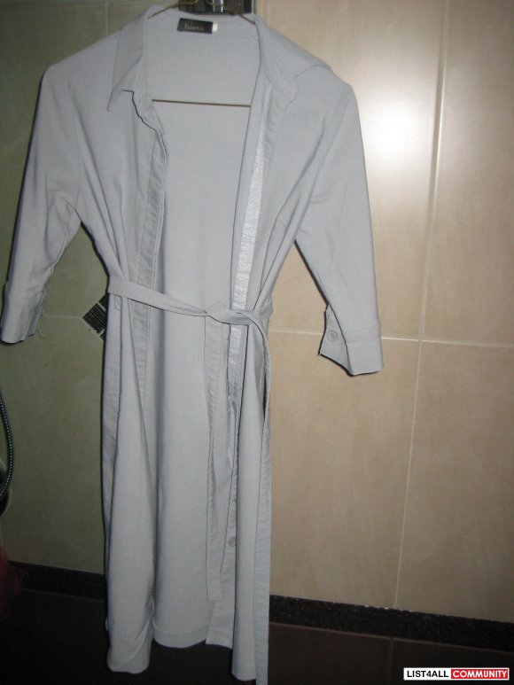 Light Wear: Long Grey Trench Coat