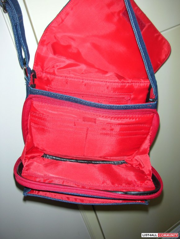 Jean Material Side Handbag