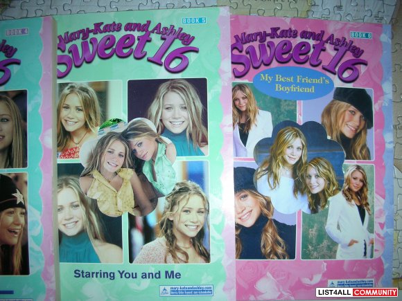 Book Collection of "Mary-Kate and Ashley Sweet16" (6 books total)