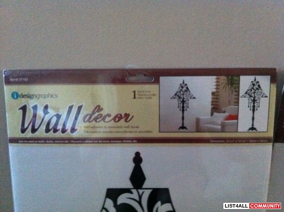 Wall Decor Stickers - Black Table Lamp