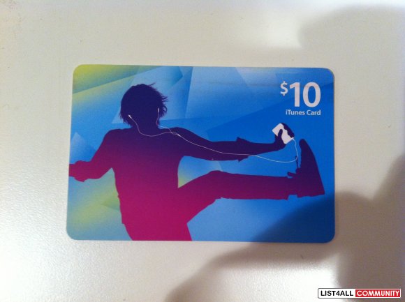 $10 iTunes Gift Card