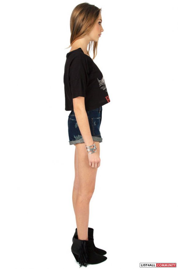 Tobi Highwaisted Denim Shorts