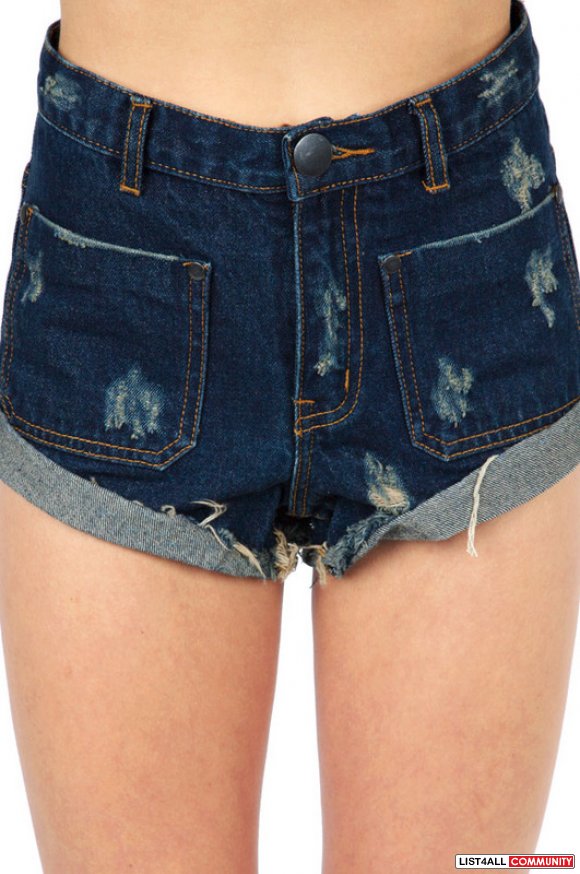 Tobi Highwaisted Denim Shorts
