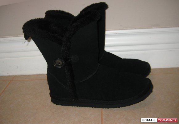 AE Black Fur Boots