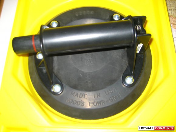 Wood's Powr-Grip N4000 WPG 8" Flat Vacuum Cup with ABS Handle