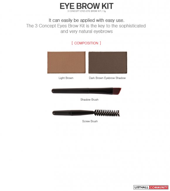 Brand New Korean 3 Concept Eyes (3CE) Eyebrow Kit﻿