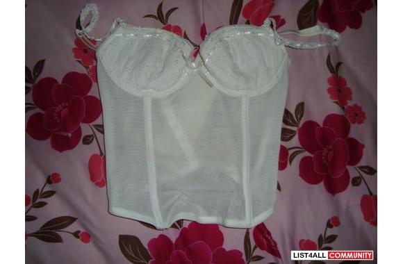 white corsette size small
