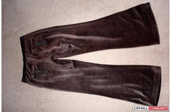 SOLD!Juicy Couture Velour Drawstring Pants, x-smal