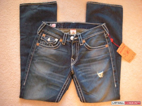 Authentic Men's True Religion Billy Big T in Outback Dirty - Sz. 31