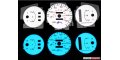 Used 1992-95 Honda Civic white face blue/green indiglo gauge faces