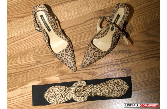Leopard Stilleto/Belt SetShoes Sz 8..Belt Is A Wai