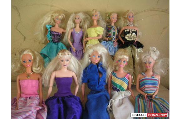 Misc. Blonde Barbies #2-will sell seprately.
