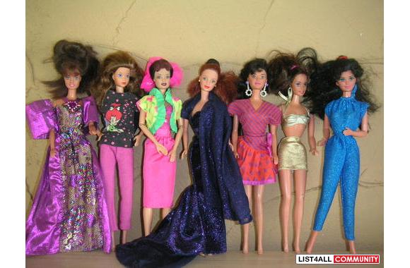 Misc. Brunette Barbies #3-will sell seprately.