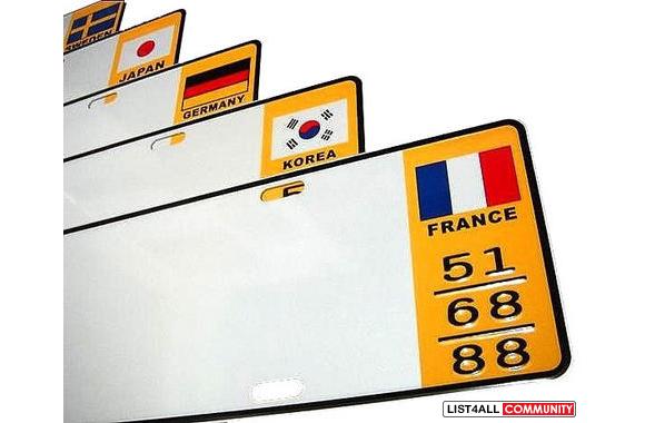 European Style License Plate Frame Cover