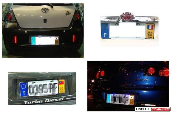 European Style License Plate Frame Cover