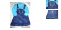 GIRLS DENIM PINAFORE / JUMPER WITH MATCHING TURQUOISE TOP SET