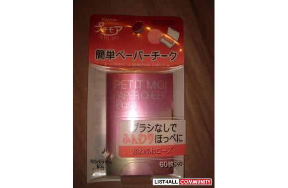 Kanebo Blush sheets:- brand new, sealed and unopen