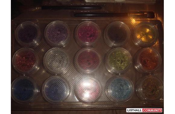 Temporary Body Tattoo & Nail glitters kit :- u