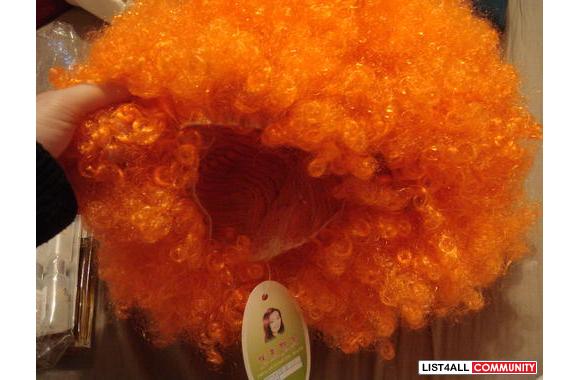 Orange color Wig:- brand new with tag- buy early f
