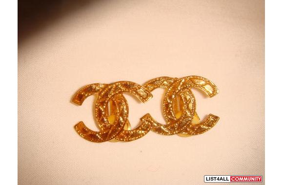 vintage style Chanel rhodium studs or clip-ons (3 