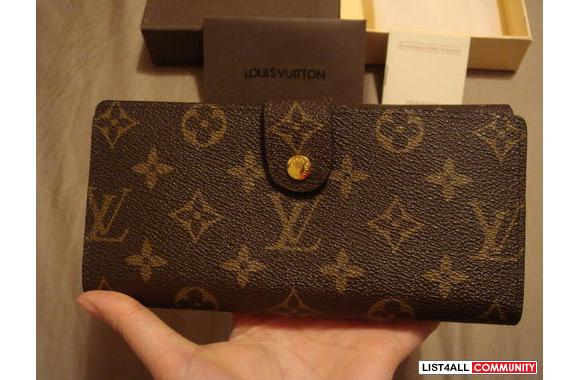 LOUIS VUITTON CHEQUEBOOK WALLET:- comes with box &