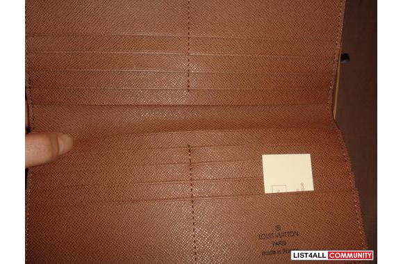 LOUIS VUITTON CHEQUEBOOK WALLET:- comes with box &