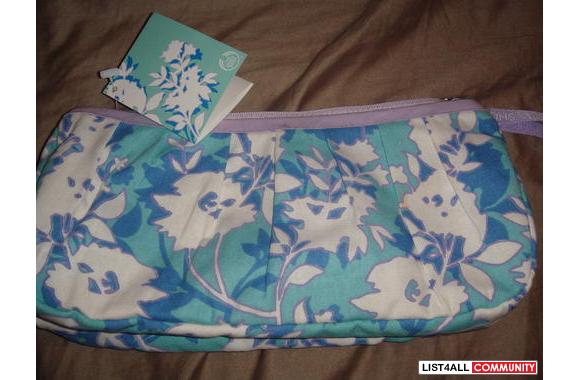 THE BODY SHOP LINEN COSMETIC POUCH:- brand new wit