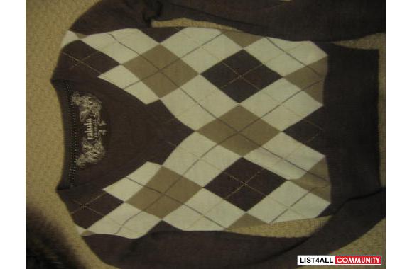 Talula Jrsy Wool Argyle Chocolate Brownsize XXSlas