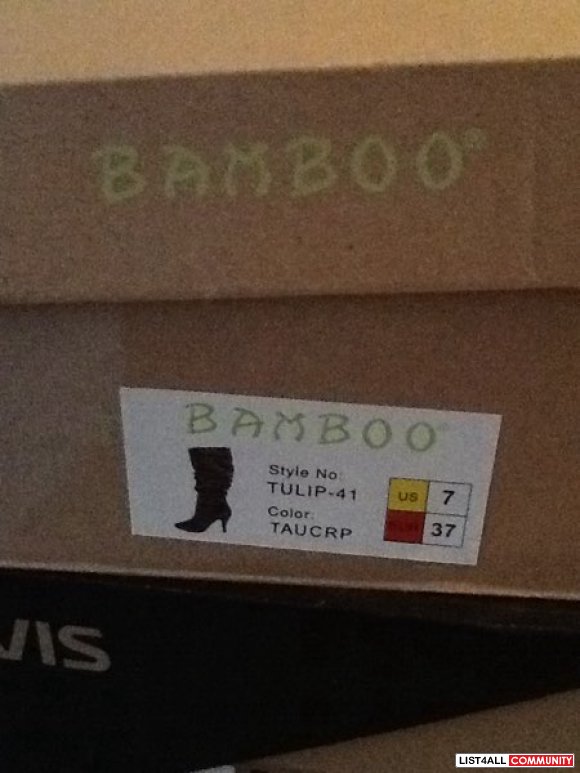 Bamboo Tulip Boots Size 7