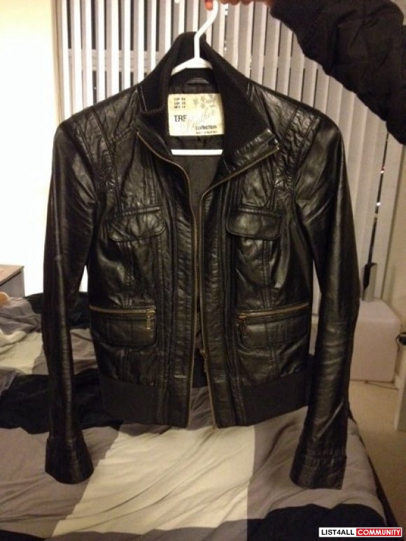 Zara Genuine Leather Jacket XS