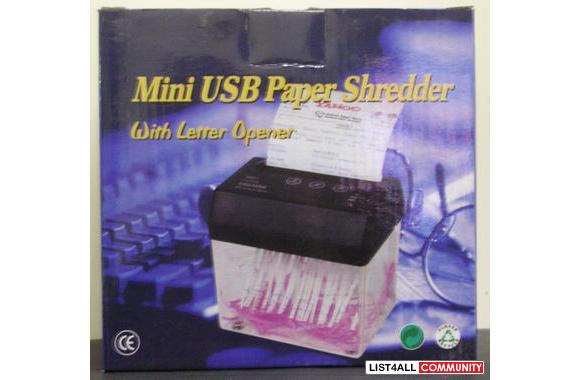 Mini USB Paper Shredder: