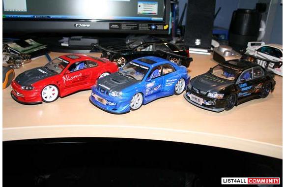 1/24 diecast tuner carsblue&nbsp;advan subaru impr