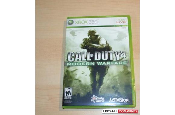 Call Of Cuty 4 (xbox 360)played once. mint&nbsp;co