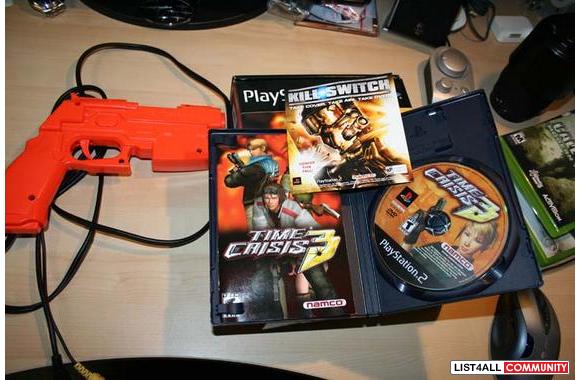 Time Crisis 3 with gun (playstation 2) MINT comes 