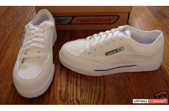 reebok white canvas shoes